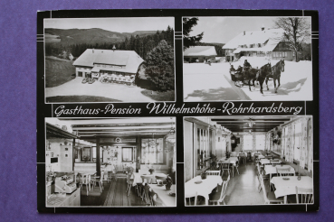 Ansichtskarte AK Schonach Rohrhardsberg 1960-1970 Gasthaus Wilhelmshöhe Pension Pferde Kutsche